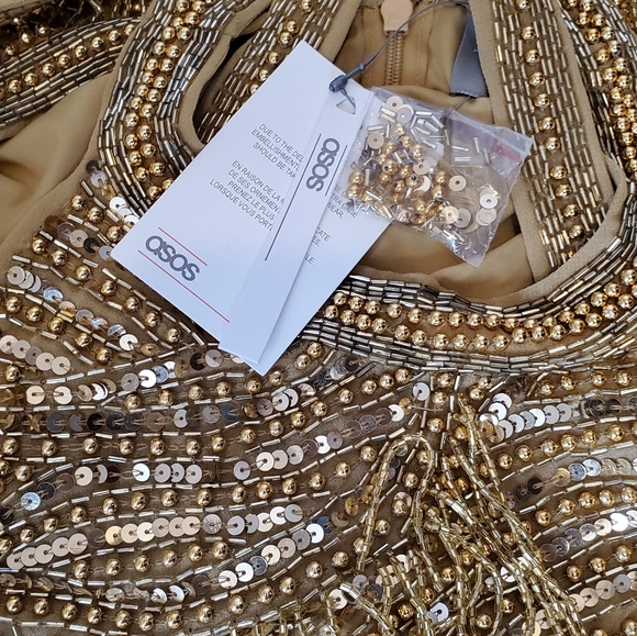 Gold Embellished Dress - Picture 3 of 3